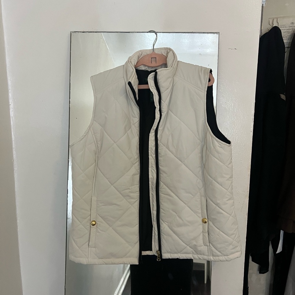 Ralph Lauren White Quilted Vest